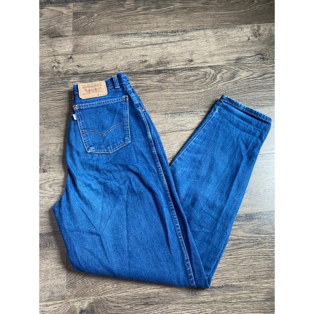 EUC Womens Levis‎ RARE Made USA white gold tab super high rise size 11 28x32